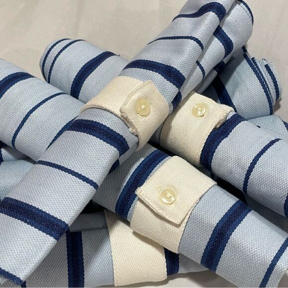 Williams Sonoma Set of 6 striped blue napkins - Picture 1 of 11